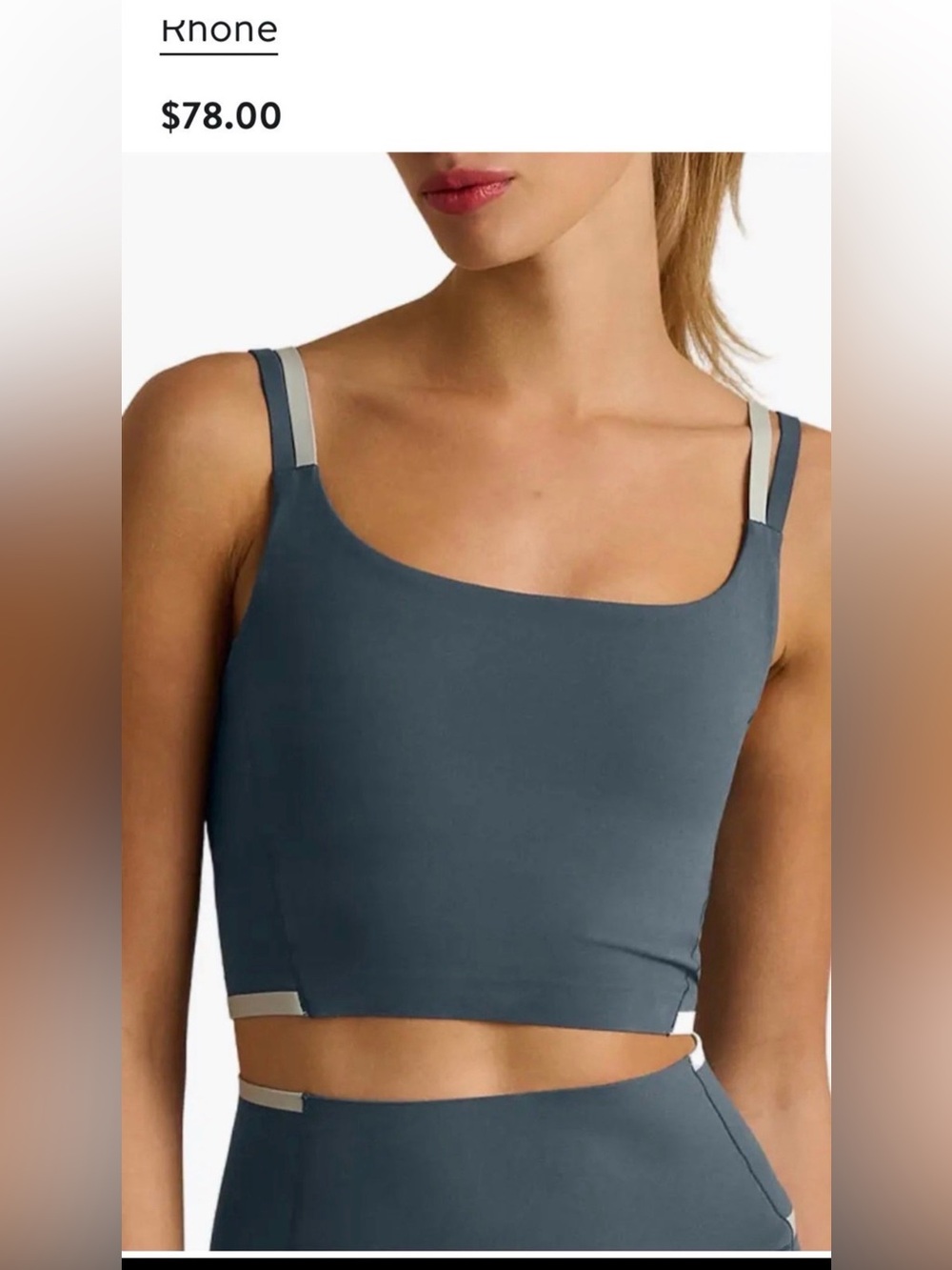 Rhône NEW Size L Instinct Contrast Longline UPF 50+ Sports Bra